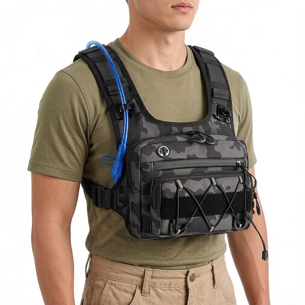 Cycling Gear Vest - ランニングチェストパックハイドレーションベストサイクリングハイキング自転車レースマラソンバッグ防水オックスフォード通気性キャンプバックパック