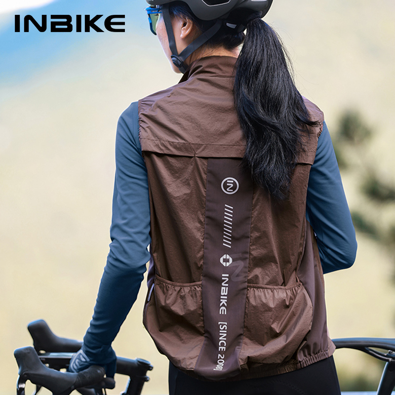 Cycling Gear Vest - 女性用反射サイクリングベスト,ノースリーブウインドブレーカー,レインジャケット,マウンテンバイクウェア,ランニング,反射ポケット