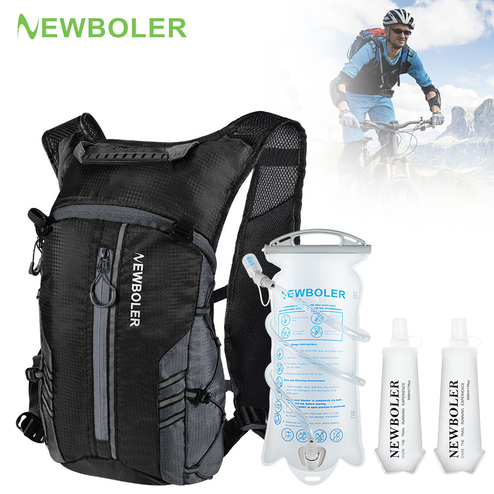 Cycling Gear Vest - ウォーターボトル付きランニングバックパックベスト、軽量自転車ランニング、ジョギング、マラソンライディング、ハイキングバッグ