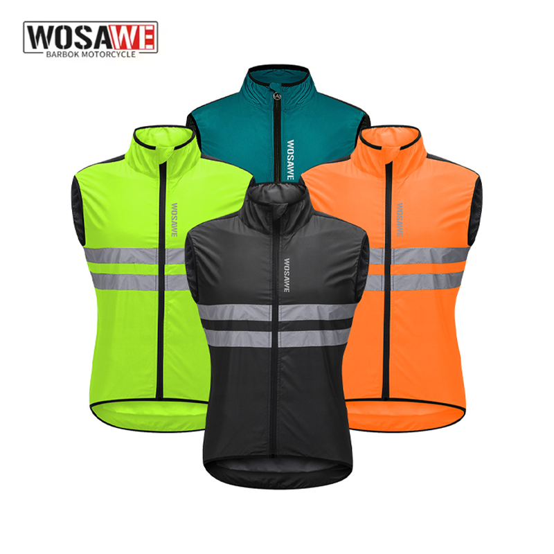 Cycling Gear Vest - WOSAWE メンズ サイクリング ウインドブレーカー ベスト 軽量