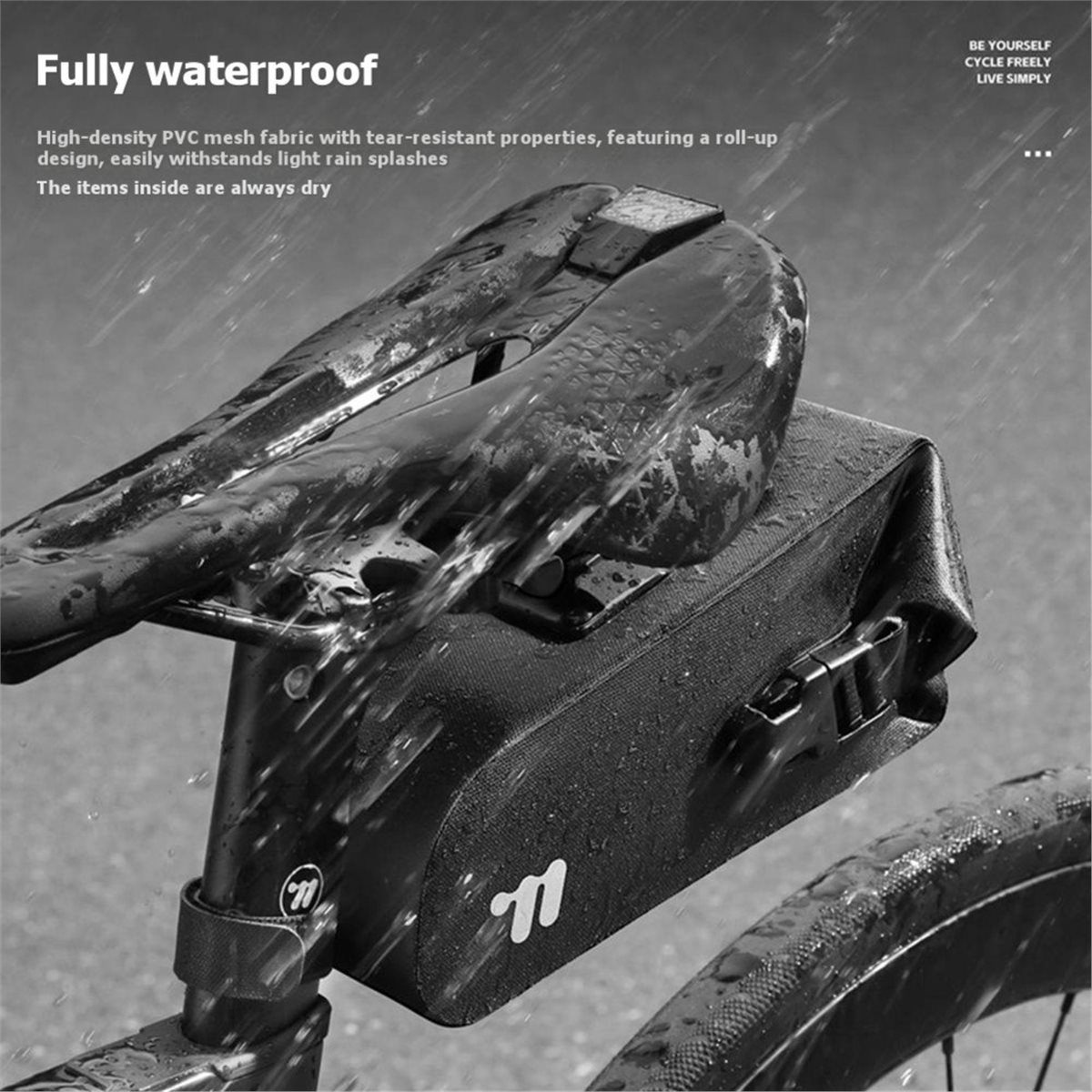 Cycling Gear Manufacturer - PHONE&GEAR 防水自転車サドルバッグ クイックリリースバイクシートバッグ 反射材付きサイクリング収納ポーチ MTB ロードバイク