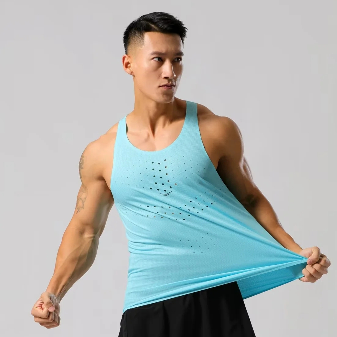 Cycling Gear Vest - メンズ軽量ランニングベストトップス マラソン アウトドアスポーツ サイクリング フィットネス ノースリーブ