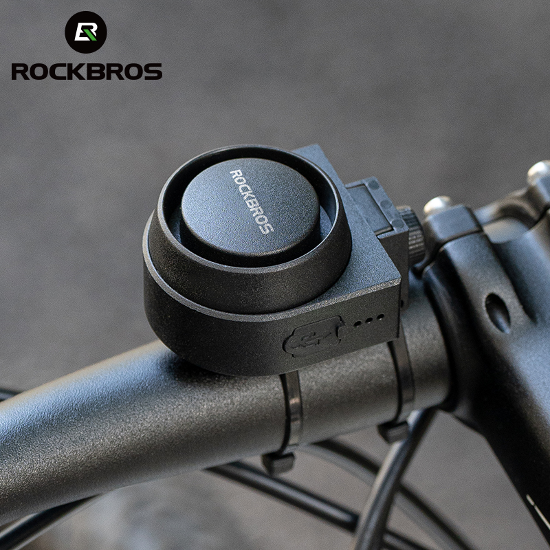Bike Bell - ROCKBROS 自転車ベル Type-C 振動盗難防止電動自転車警報ホーン ワイヤレスリモコン付きセキュリティ警報システム
