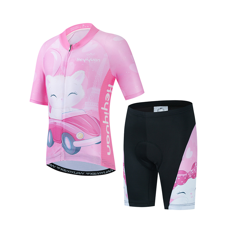 Cycling Gear Kids - Keyiyuan-子供用サイクリングジャージ,半袖サイクリングシャツ