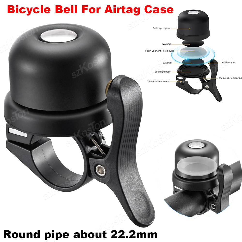 Bike Bell - Apple AirTag用バイクベル、隠し自転車マウント、防水、AirTag GPSトラッカー紛失防止、自転車ベルホルダーアクセサリー