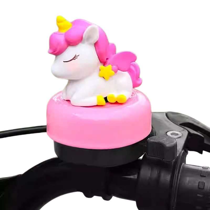 かわいい漫画ユニコーン自転車ベルユニバーサル大音量クリアホー - Bike Bell のレビューと価格