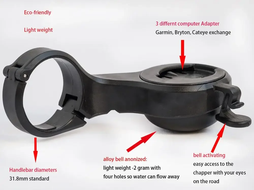 サイクリングバイクコンピュータマウントベル付きバイクハンドル - Bike Bell のレビューと価格