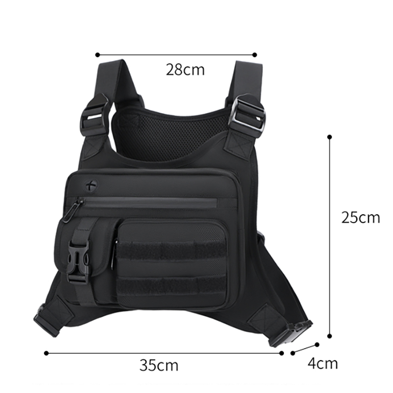 タクティカルチェストリグバッグ メンズ 防水 クロスボディハ - Cycling Gear Vest のレビューと価格