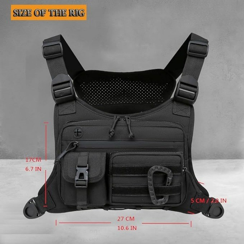 タクティカルチェストバッグ メンズベスト EDC 防水 盗難 - Cycling Gear Vest のレビューと価格