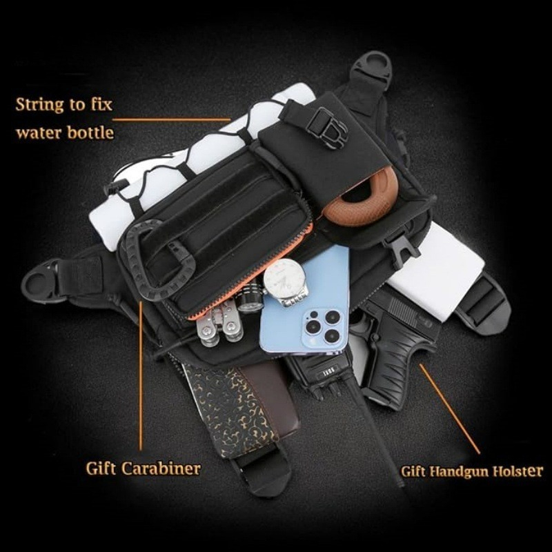 タクティカルチェストバッグ メンズベスト EDC 防水 盗難 - Cycling Gear Vest のレビューと価格
