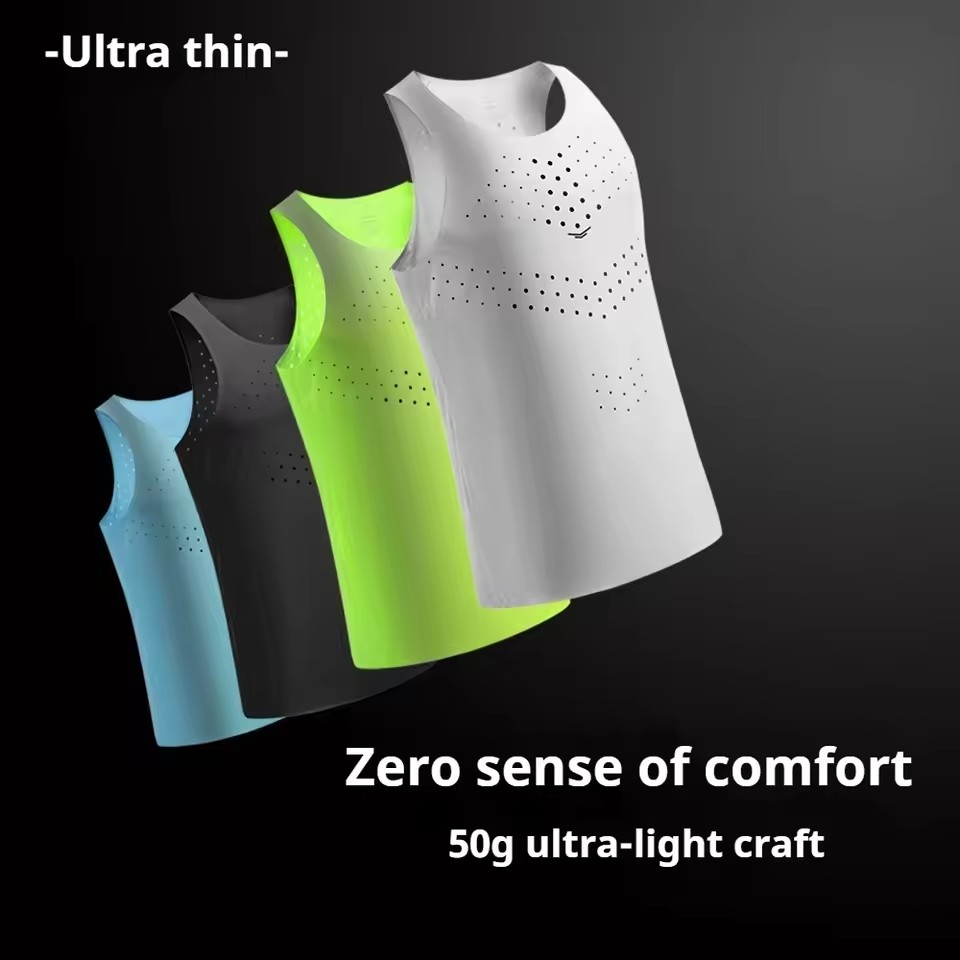 メンズ軽量ランニングベストトップス マラソン アウトドアスポ - Cycling Gear Vest のレビューと価格
