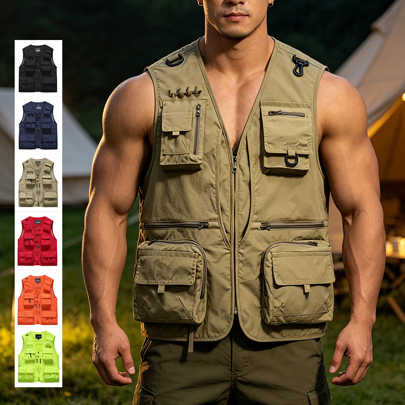 夏用ワークベスト アウトドア活動用 ハイキング サイクリング - Cycling Gear Vest のレビューと価格
