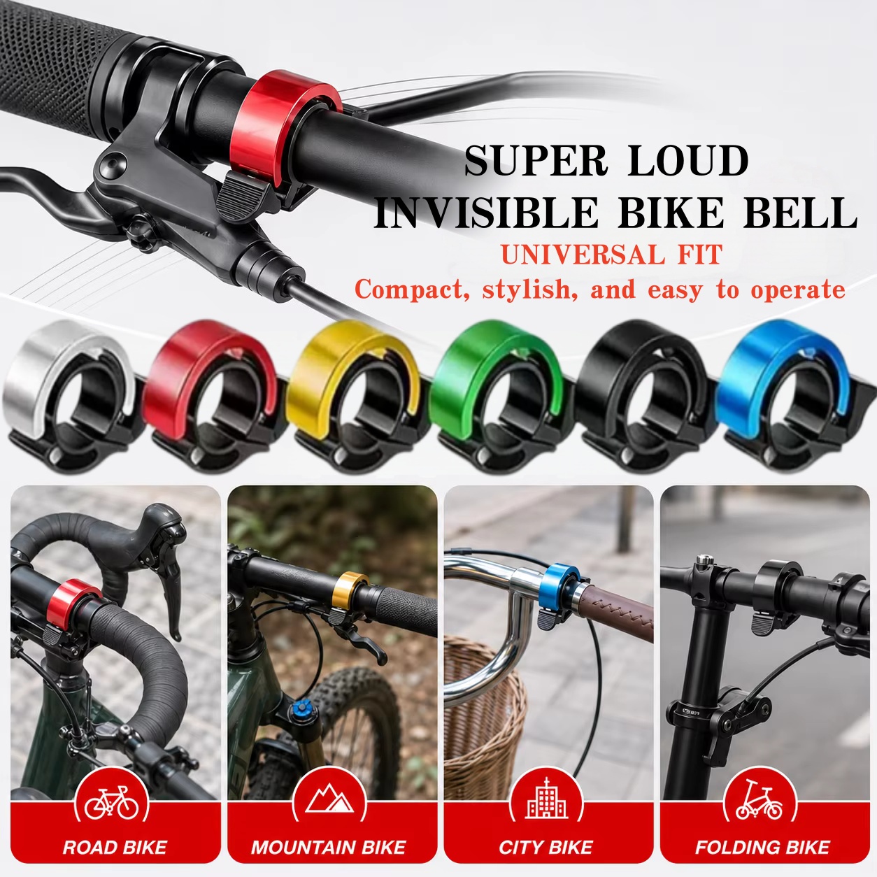 自転車ベル MTB自転車ホーン 合金製自転車リングサウンド  - Bike Bell のレビューと価格