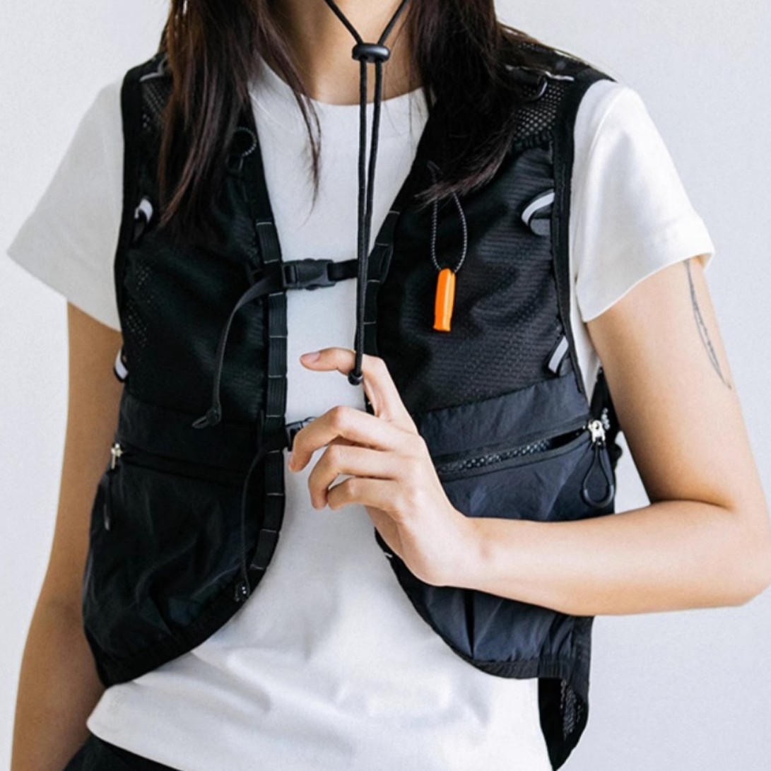 ユニセックスアウトドアユーティリティベストパッチワークマルチ - Cycling Gear Vest のレビューと価格